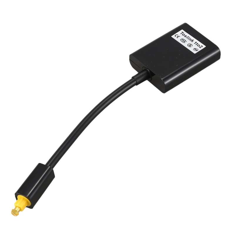 Spdif Optical Audio Splitter 2 Way Toslink Splitter Adapter Hub
