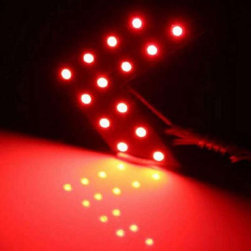 2pcs 14 Smd Car Led Rear View Mirror Indicator Turn Signal, Red Light