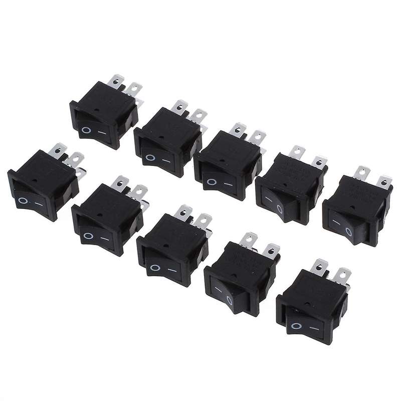 3pcs Red 4 Pin Dpst On-off Boat Rocker Switch 6a/250v 10a/125v Ac