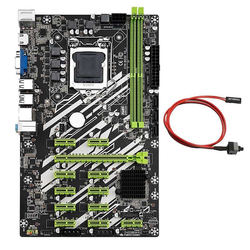 B250 Btc Mining Motherboard with Switch Cable Vga+hd for Bitcoi