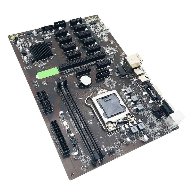 B250 Btc Mining Machine Motherboard 12 Pcie 16x Graphics Card Slot