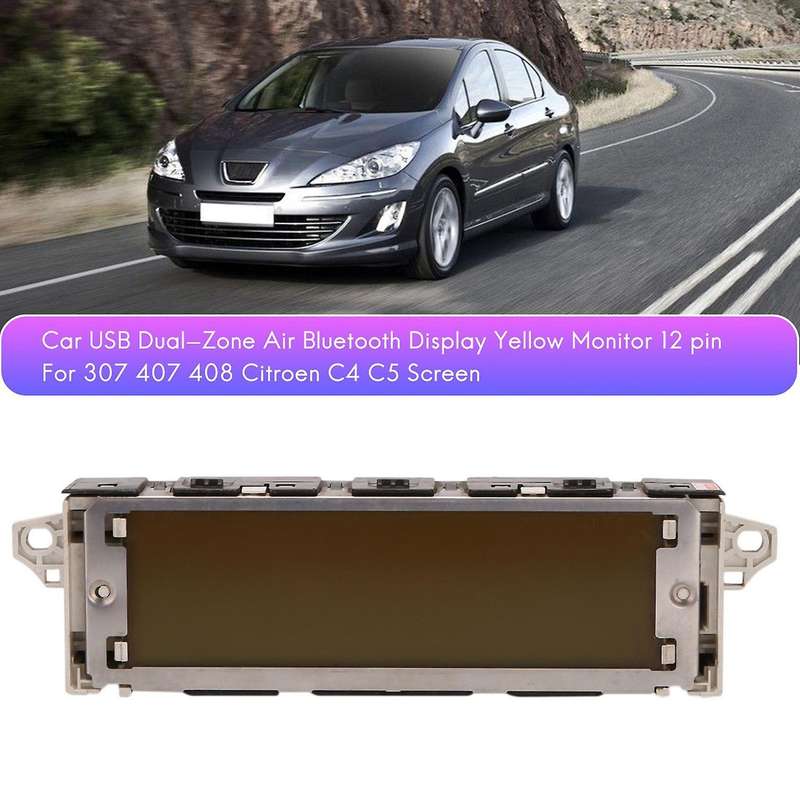 Bluetooth Display Yellow Monitor for Peugeot 307 407 Citroen C4 C5