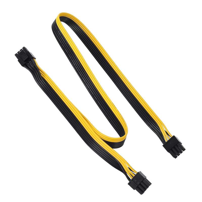 Atx Cpu 8 Pin Male to Dual Pcie 8(6+2) Pin Male Power Adapter Cable