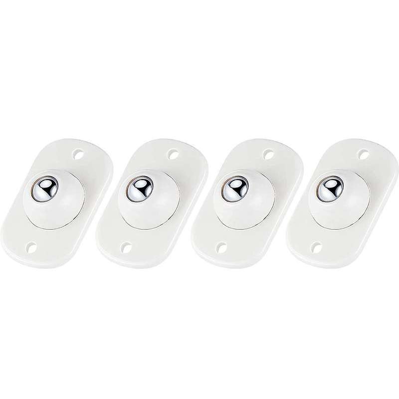 4pcs Stainless Steel Mini Swivel Caster Wheels for Furniture,cabinet