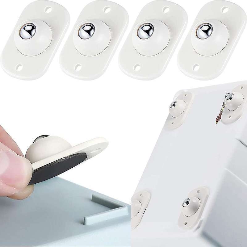 4pcs Stainless Steel Mini Swivel Caster Wheels for Furniture,cabinet