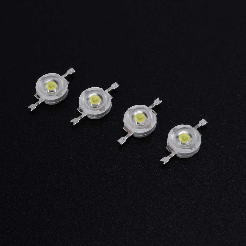 20 Pcs High Power 2 Pin 3w White Led Bead Emitters 170-190lm 6000k