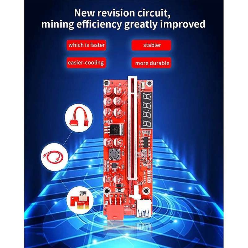 6pcs Pcie Riser Card Usb3.0 Cable for Video Card Gpu Bitcoin Miner