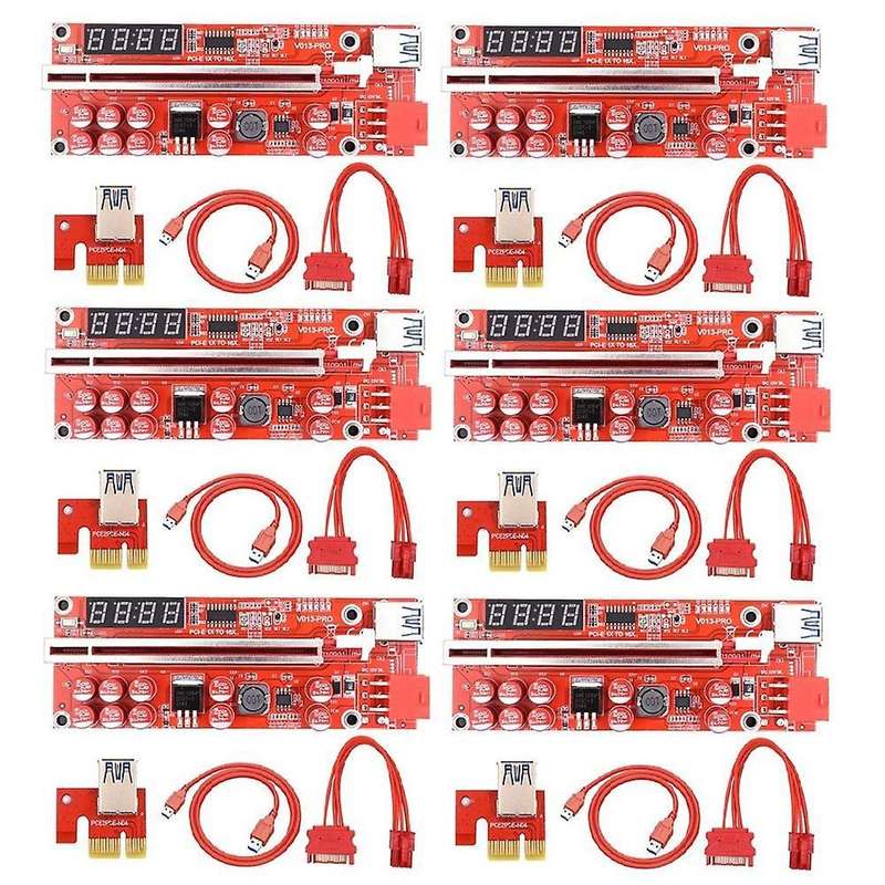 6pcs Pcie Riser Card Usb3.0 Cable for Video Card Gpu Bitcoin Miner