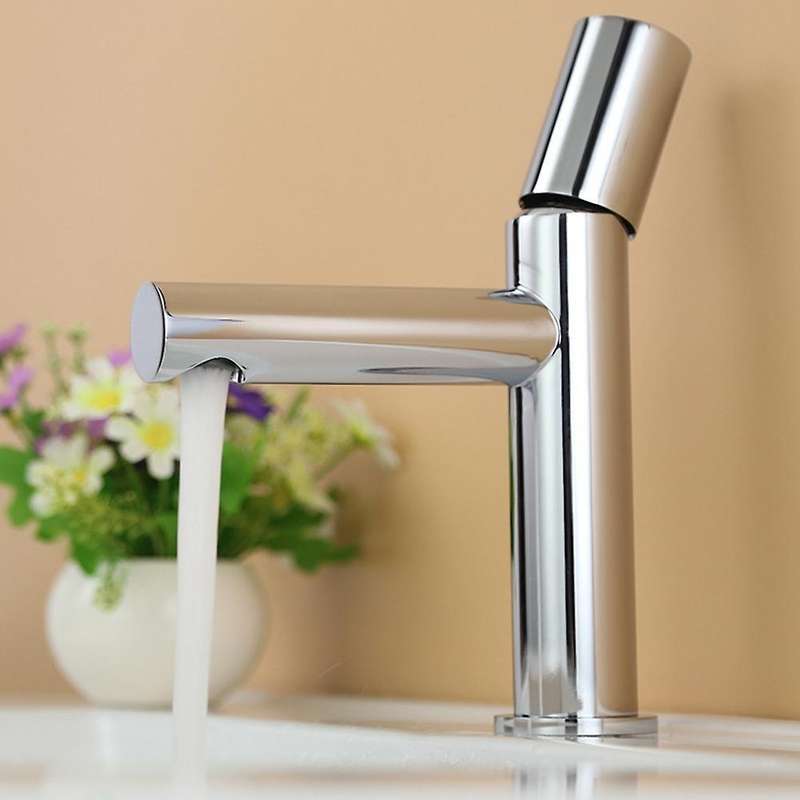 Copper Taps Hot and Cold Water Mixer Taps for Kitchen Bar (silver)