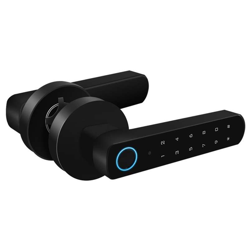 Smart Fingerprint Door Lock,door Lever with Fingerprint Code and Key
