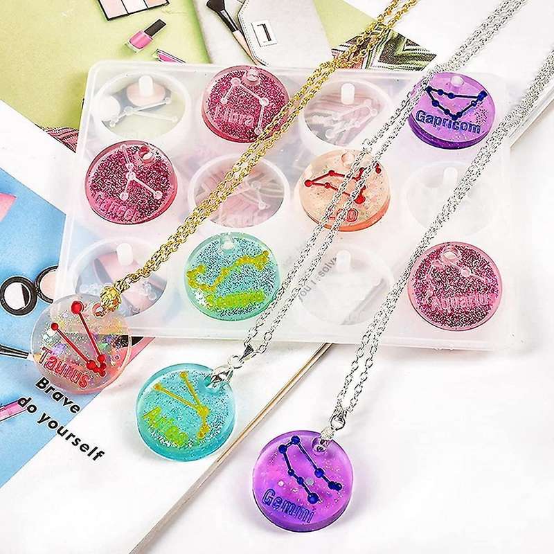 12 Constellation Mold Diy Crystal Drop Glue Silicone Mold Drop Glue