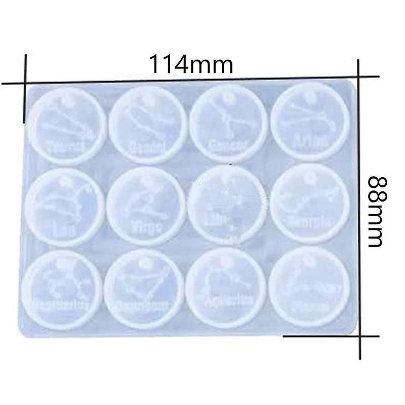 12 Constellation Mold Diy Crystal Drop Glue Silicone Mold Drop Glue