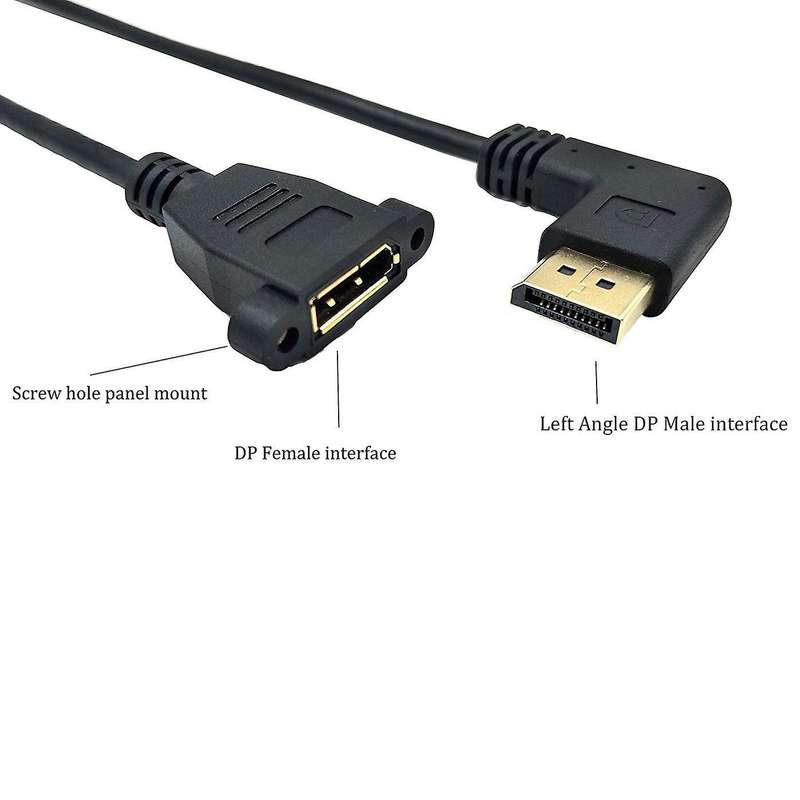 Dp to Dp Cable, 12 Inch / 30cm Right Angle 90 Degree Displayport (dp)