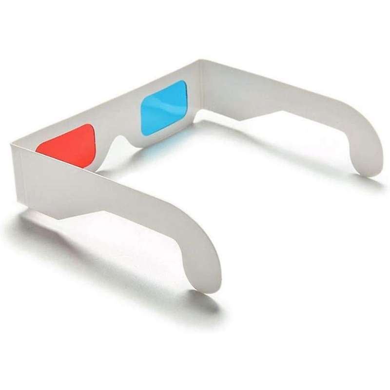 Gafas 3d,10 Pares Lentes Estreo Papel Rojo Y Azul Para Pelculas Set