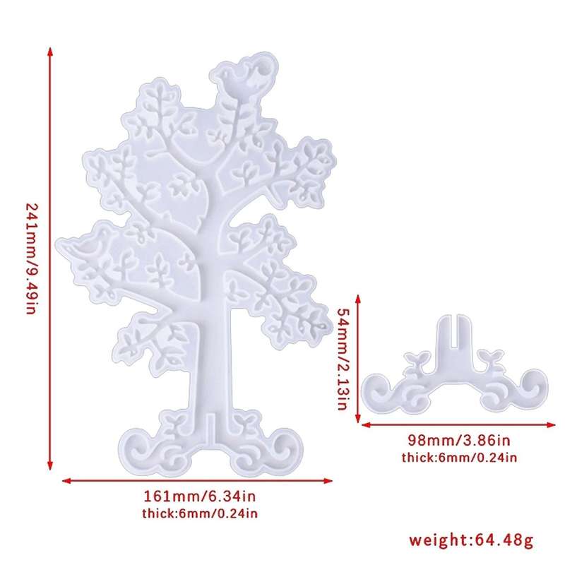 Jewelry Tree Organizer Resin Molds for Resin Casting Ring Holder