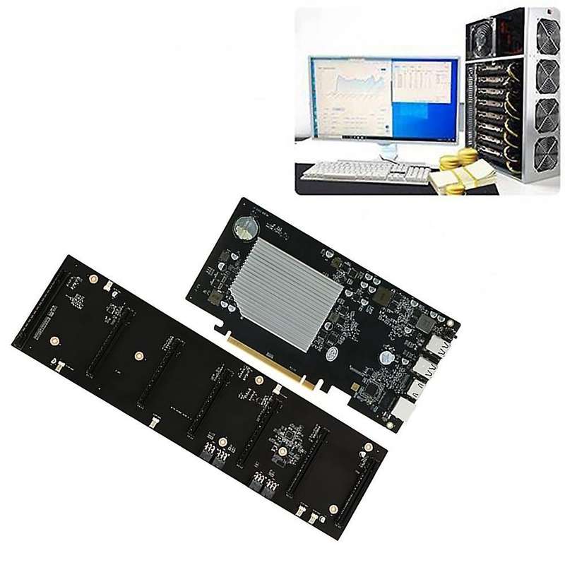Eth-hsw2 Mining Motherboard with 128g Ssd+4x6pin to 8pin Power Cord