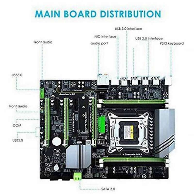 X79 Computer Motherboard Lga2011 Usb3.0 Sata3.0 with E5 2650 V2 Cpu