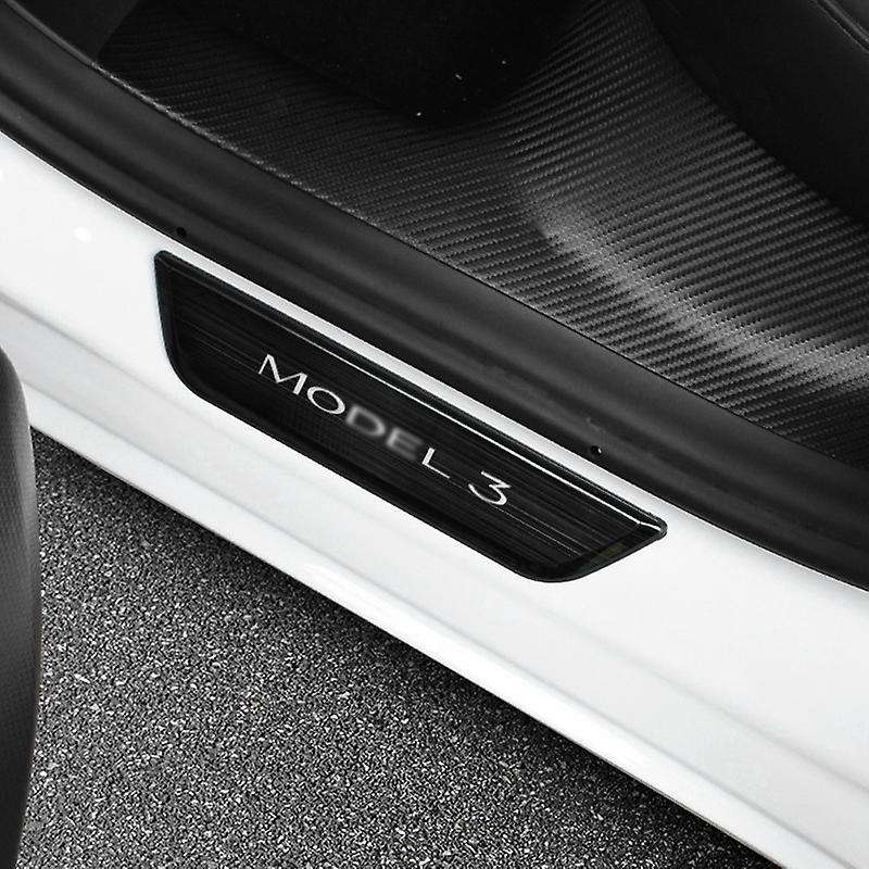 For Tesla Model 3 Auto Accessories Door Sill Protector Black