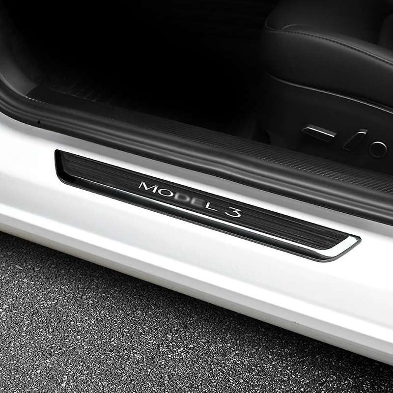 For Tesla Model 3 Auto Accessories Door Sill Protector Black