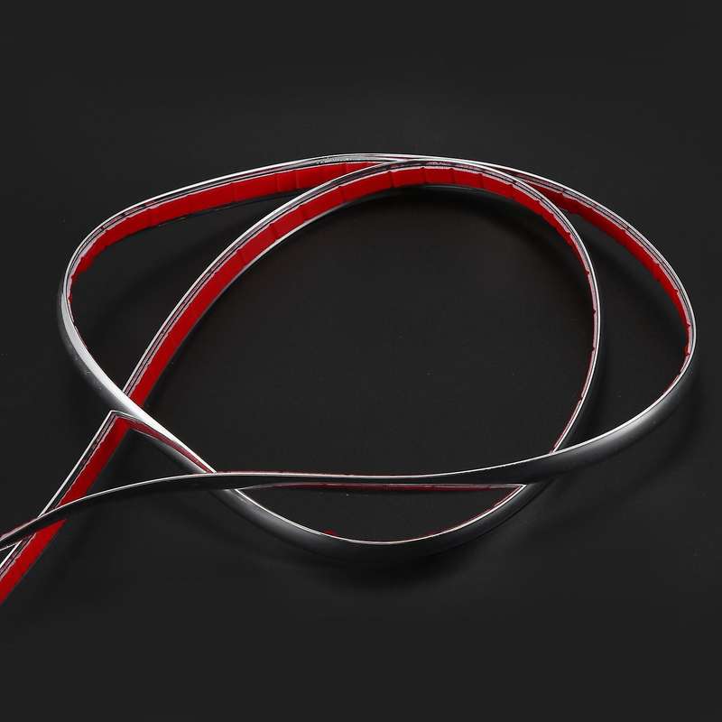 3m Silver Car Grille Exterior Chrome Styling Decoration Moulding Trim Strip 12mm