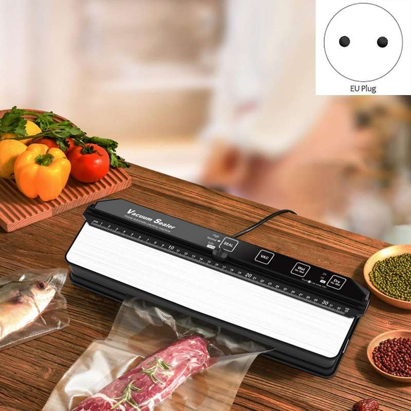 30cm Sealer Machine with 15pcs Sealer Bags for Dry Moist Food Eu Plug