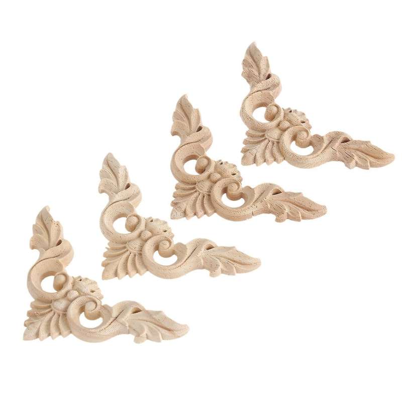 Wood Carved Corner Onlay Applique Frame Decor Type:20*5cm