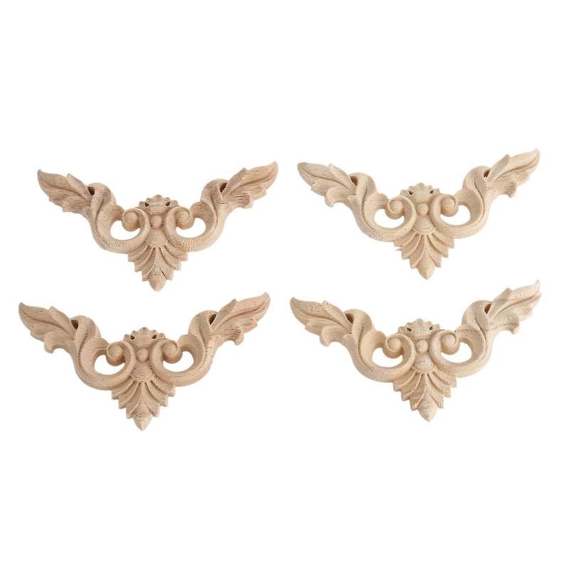 Wood Carved Corner Onlay Applique Frame Decor Type:20*5cm