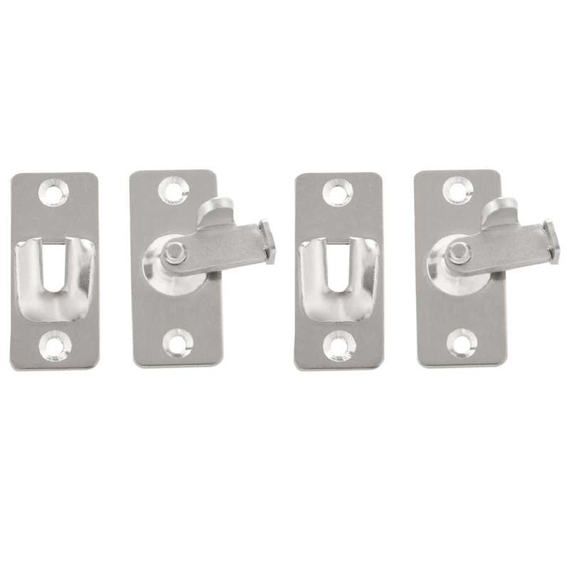 2x Right Angle Lock 90 Degree Door Buckle for Bathroom Barn Door