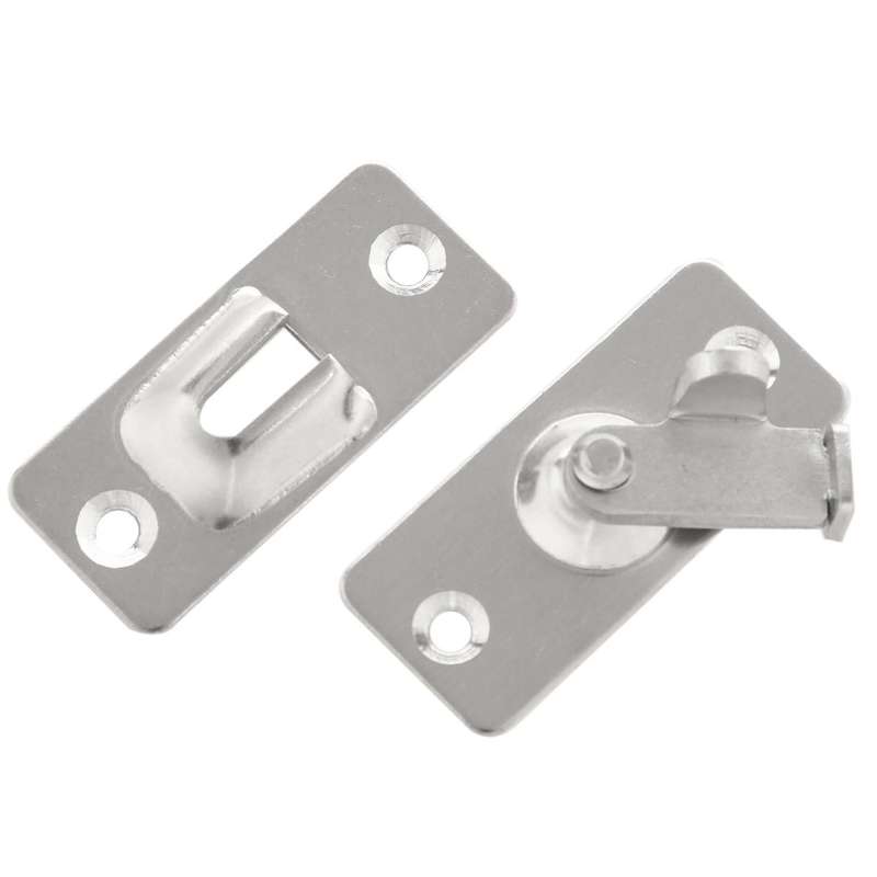 2x Right Angle Lock 90 Degree Door Buckle for Bathroom Barn Door