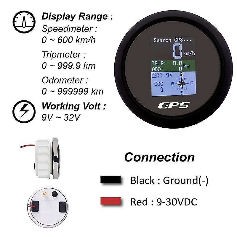 Car Boat Motorcycle Smart Gps Speedometer Odometer with Gps Antenna