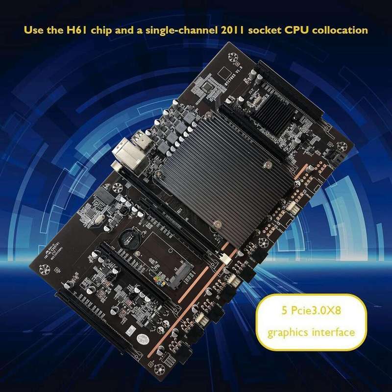 X79 H61 Btc Motherboard Support Rtx3060 Graphics Card for Btc Miner