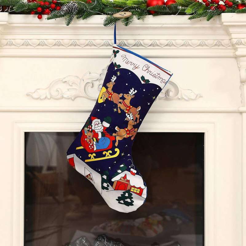 Large Christmas Stockings, Fireplace Christmas Tree Hanging, Elk