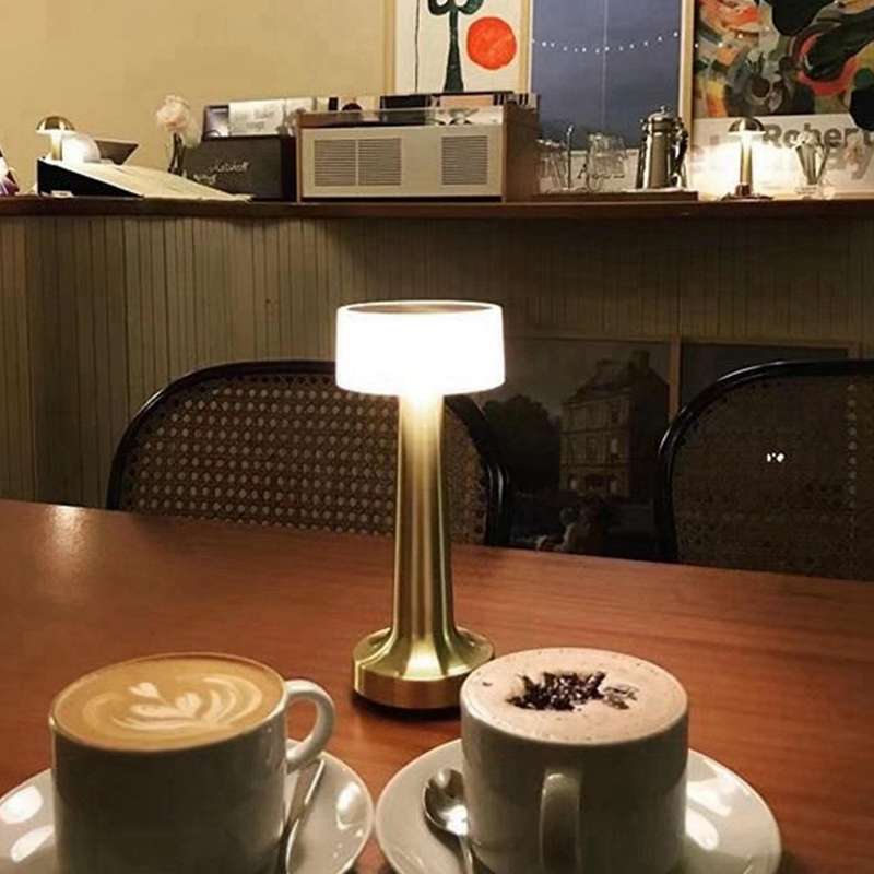 Press Sensor Table Lamps,desk Lamp,rechargeable Led Stand,bronze