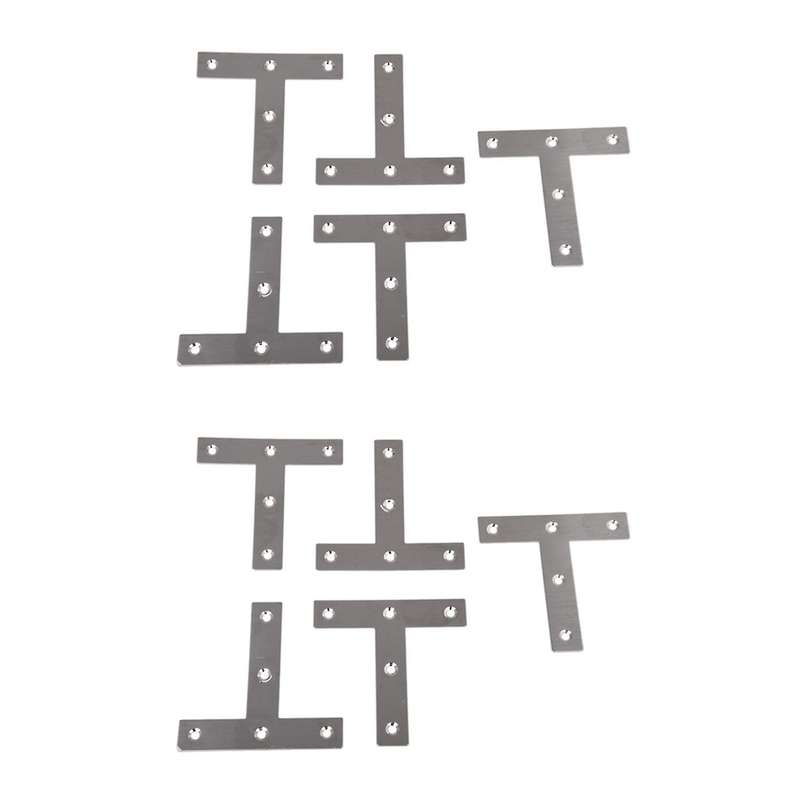 5 Pcs Angle Plate Corner Brace Flat T Shape Repair Bracket 80x 80mm