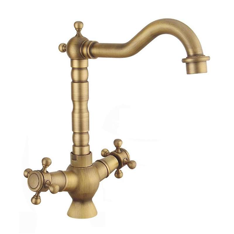 Bathroom Tub Faucet,2 Handles Widespread Brass Basin Mixer Tap