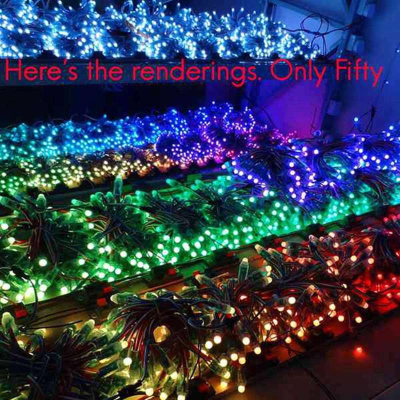 300pcs 12mm Lc1903 Full Color Led Pixel Light Module Dc 5v Ip68