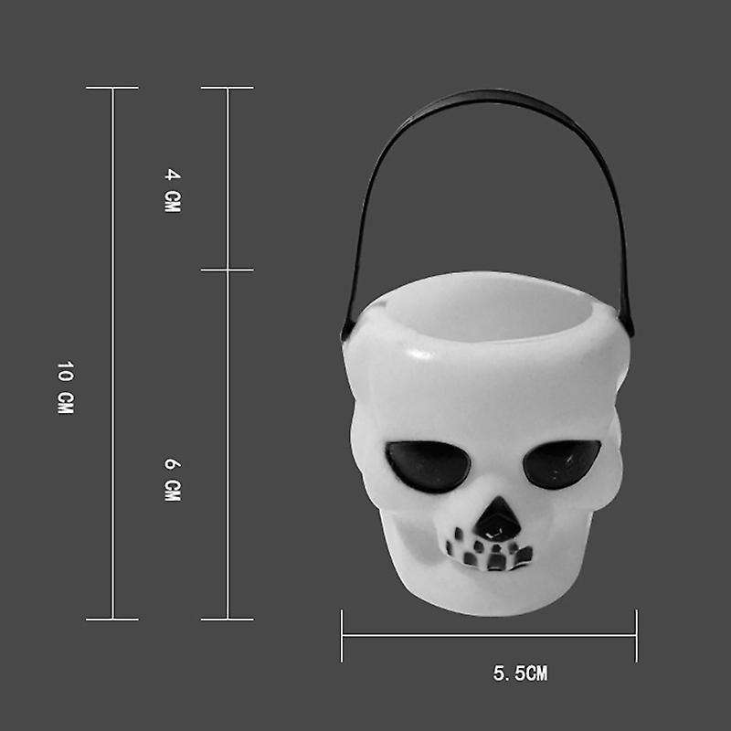 10pcs Mini White Skeleton Halloween Candy Bucket Party Decoration