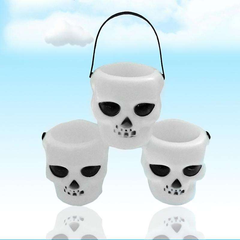 10pcs Mini White Skeleton Halloween Candy Bucket Party Decoration