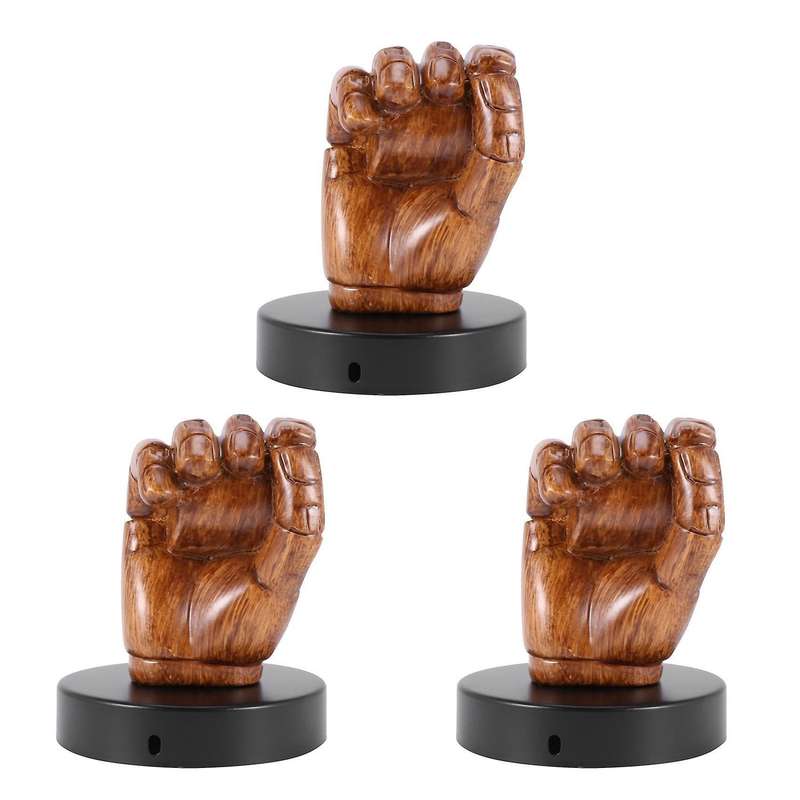 3x Retro Right Hand Fist Resin Wall Lamp Loft E27 Screw Interface