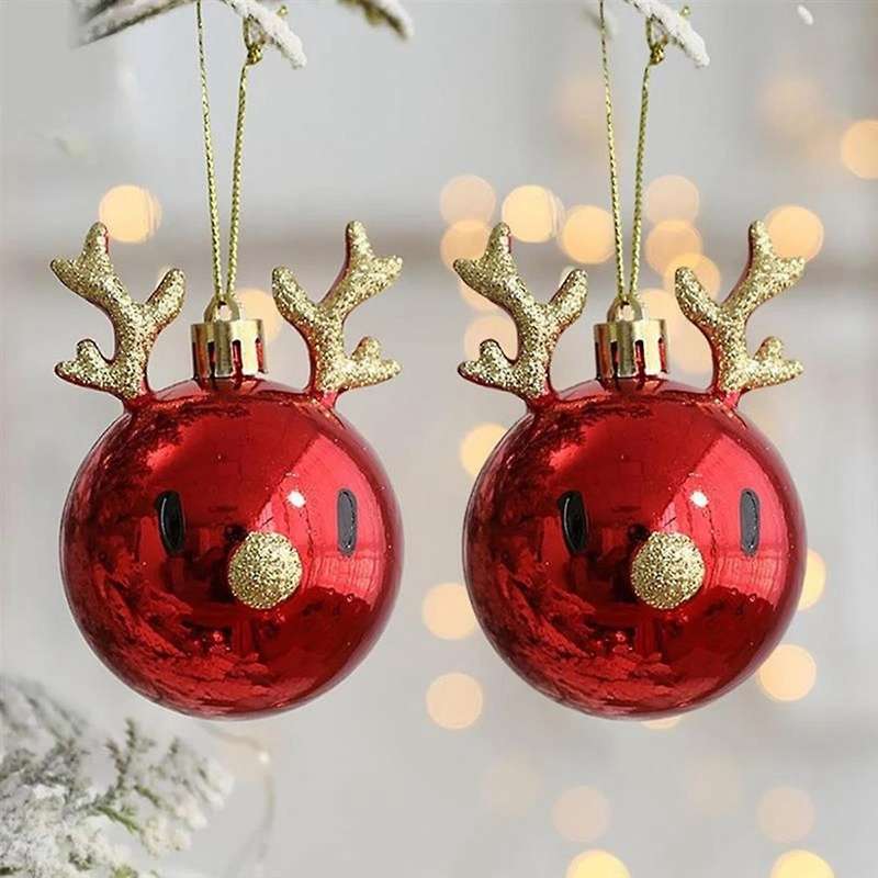 2pcs Pendant Balls Home Party Props for Christmas Tree Decorations D