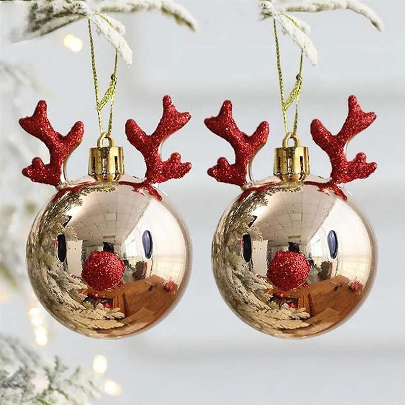 2pcs Pendant Balls Home Party Props for Christmas Tree Decorations D