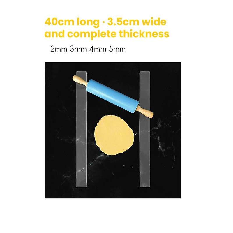 2pcs Acrylic Biscuit Cake Rolling Tool Balance Ruler Baking A