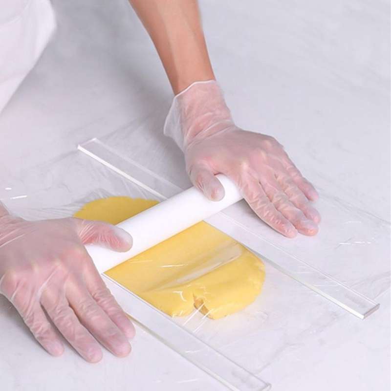 2pcs Acrylic Biscuit Cake Rolling Tool Balance Ruler Baking A