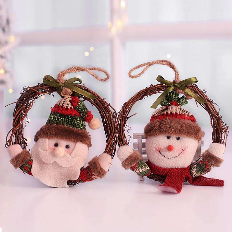 Christmas Wreath Ornaments Xmas Ornaments Hanging Ornament(a)