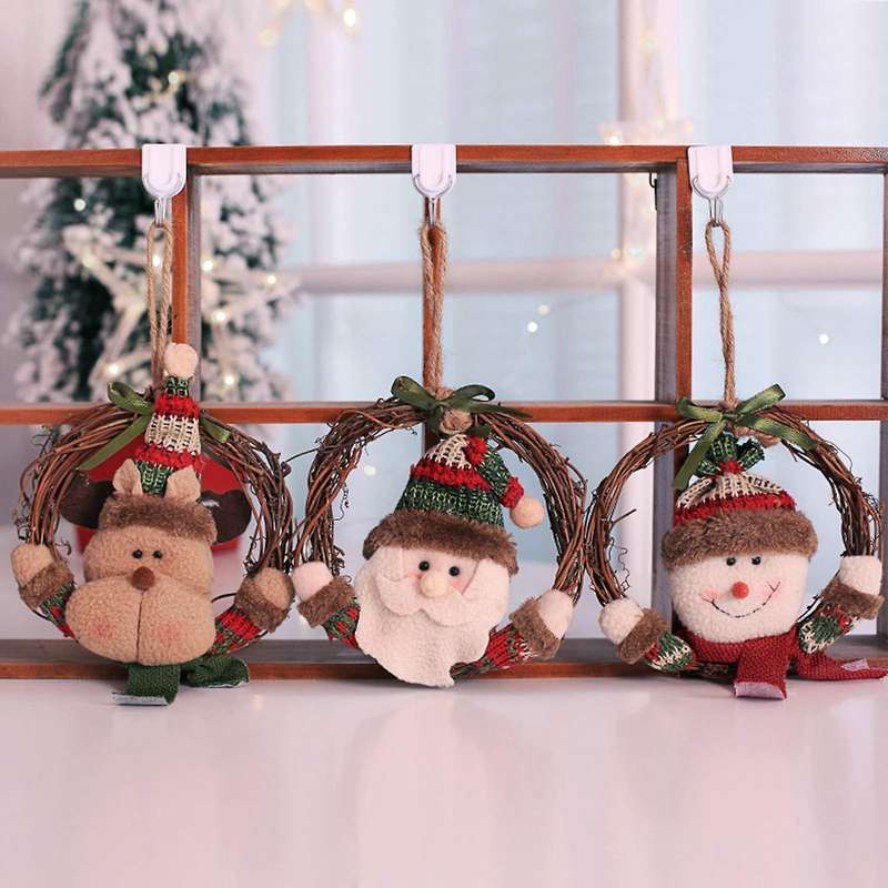 Christmas Wreath Ornaments Xmas Ornaments Hanging Ornament(a)