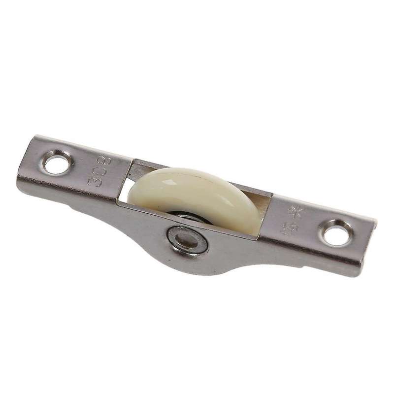 6pcs White Doors Window Single Nylon Sliding Roller  62mm Length