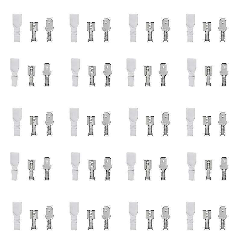 200pcs 4.8mm Wire Terminals Crimp Female/male Spade Terminals
