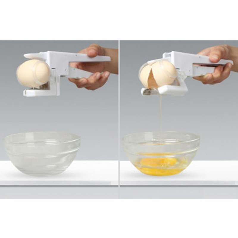 Egg Cracker Separator Handheld Egg Opener Breaker Kitchen Gadget Tool