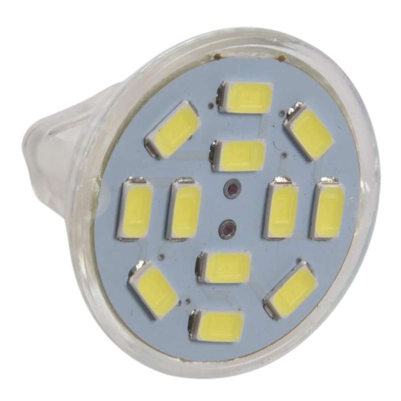 3x 6w Gu4(mr11) Led Spotlight Mr11 12 Smd 5730 570 Lm Dc 12v, White