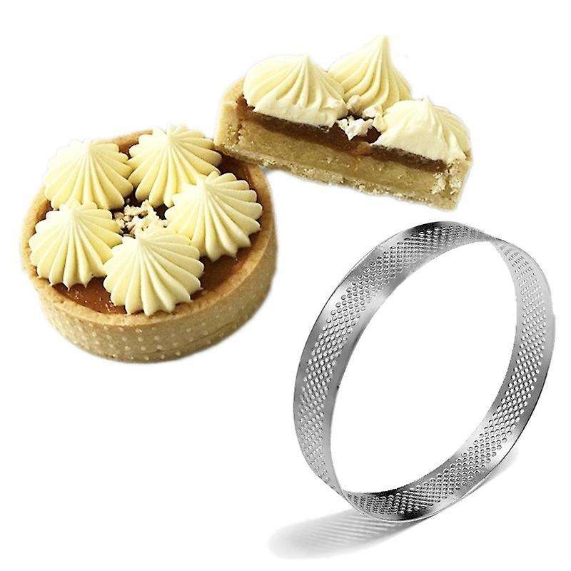 20cm Round Stainless Steel Cake Hole Molds Mousse Cake Tart Diy Tool